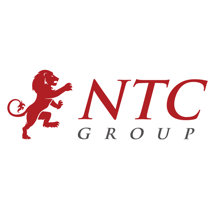 Ntc letter original monogram logo design • wall stickers flat, background,  font | myloview.com